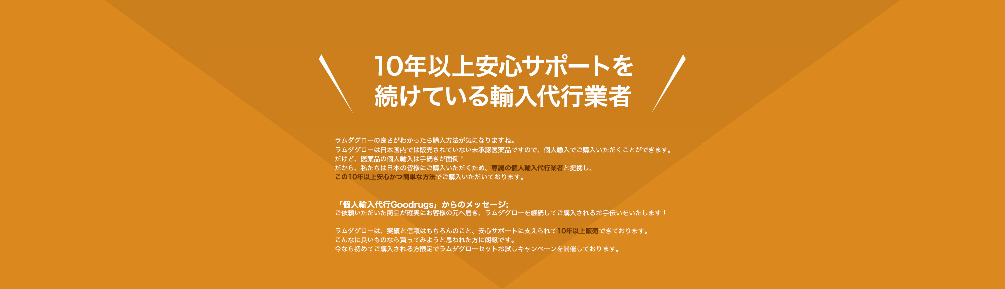 10年以上安心サポートを続けている輸入代行業者