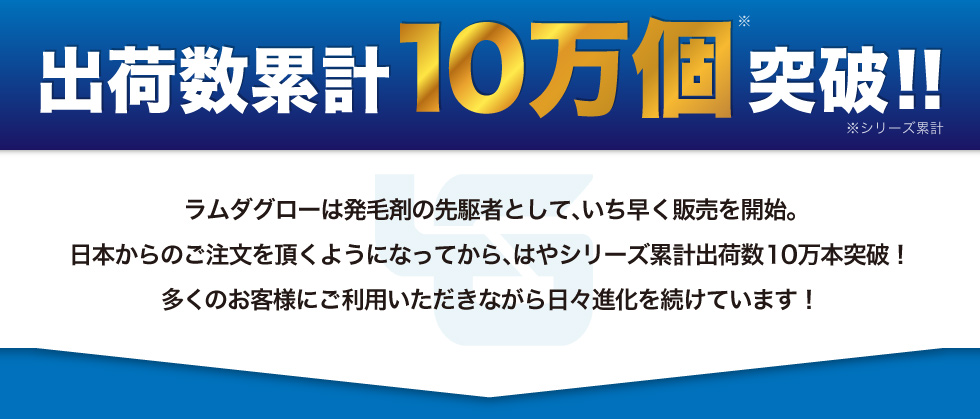 シリーズ累計出荷数10万本突破!