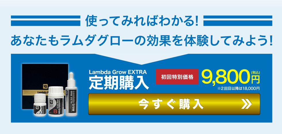 使ってみればわかる！あなたもラムダグローの効果を体験してみよう！